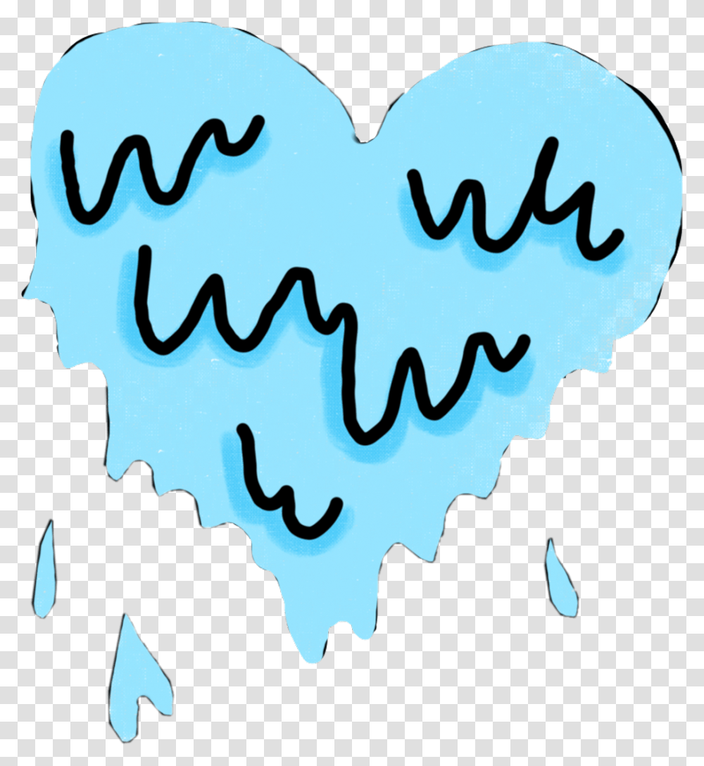 Heart Bynisha Blue Water Splash Art Decoration Girly Sticker Love, Handwriting, Calligraphy, Cushion Transparent Png