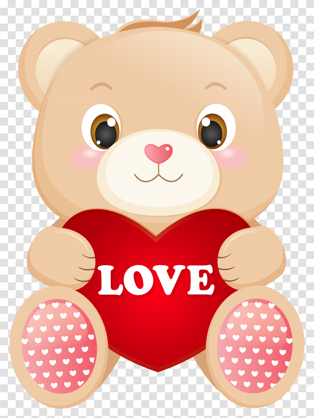 Heart Cartoon Clipart Teddy Bear Love, Toy, Texture, Doll, Label Transparent Png