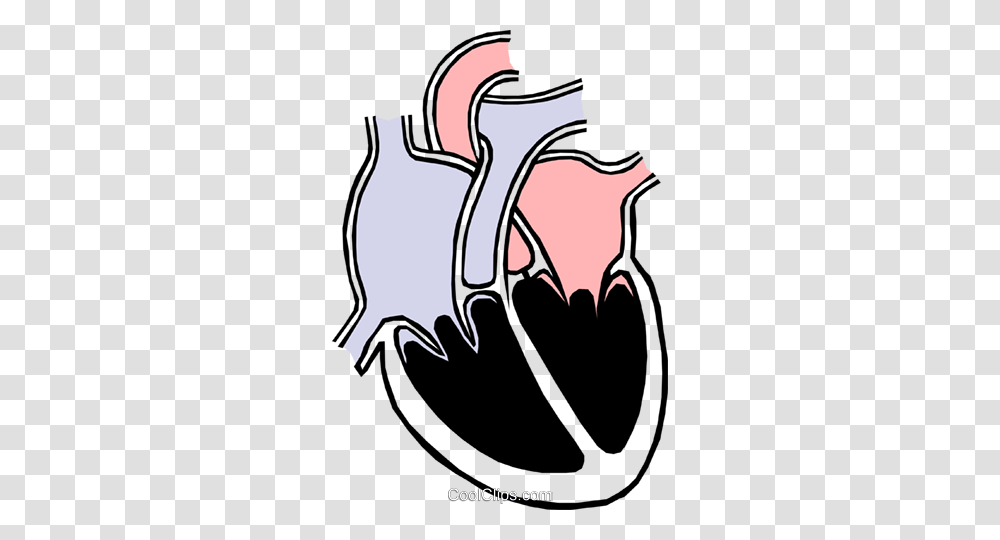 Heart Chambers Royalty Free Vector Clip Art Illustration, Hook, Claw, Stencil Transparent Png