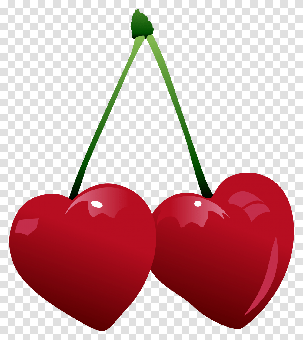 Heart Cherry Background, Plant, Fruit, Food, Balloon Transparent Png