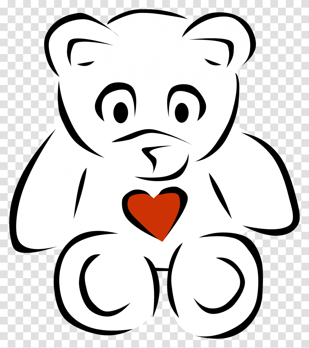 Heart Clip Art Black And White Non Living Things Clipart, Stencil, Drawing, Doodle Transparent Png