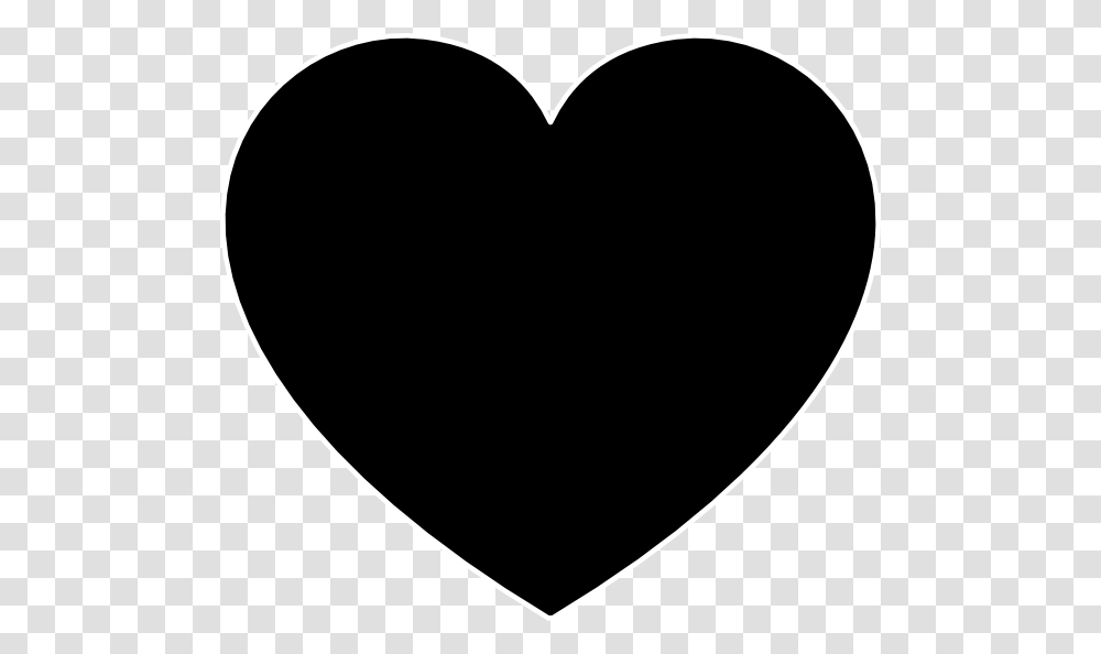 Heart Clipart Black And White Black Heart Clip Art, Pillow, Cushion Transparent Png