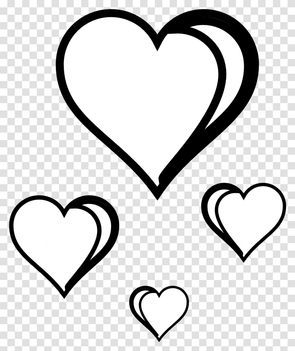 Heart Clipart Black And White Heart Clipart Black And White, Stencil, Mustache Transparent Png