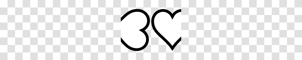 Heart Clipart Black And White Hearts Double Heart Clipart Black, Moon, Outer Space, Night, Astronomy Transparent Png