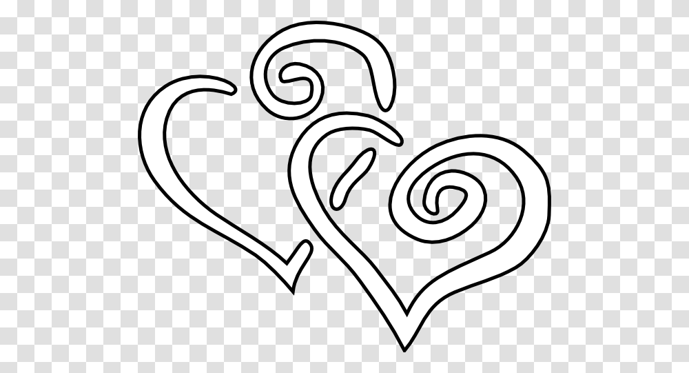 Heart Clipart Black And White, Spiral, Coil Transparent Png