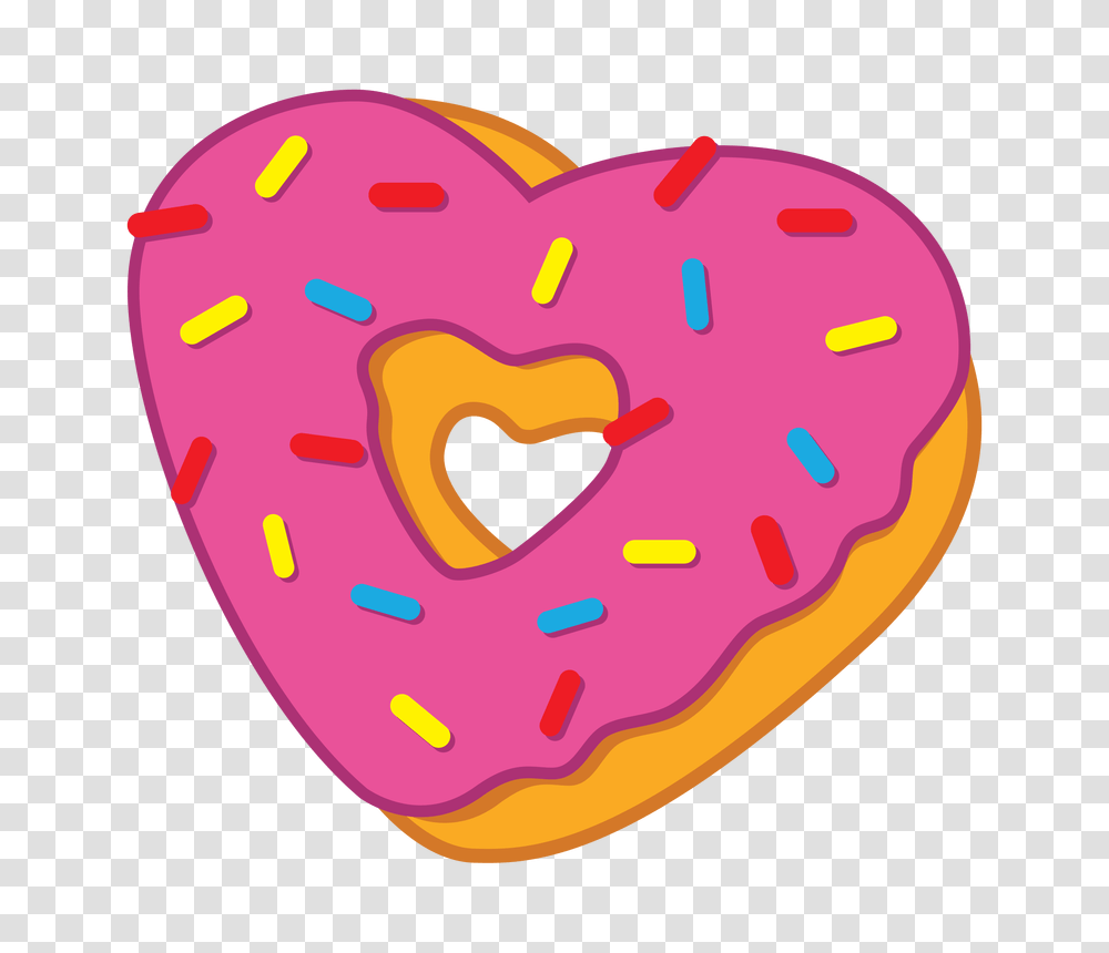 Heart Clipart Donut, Sweets, Food, Confectionery, Pastry Transparent Png