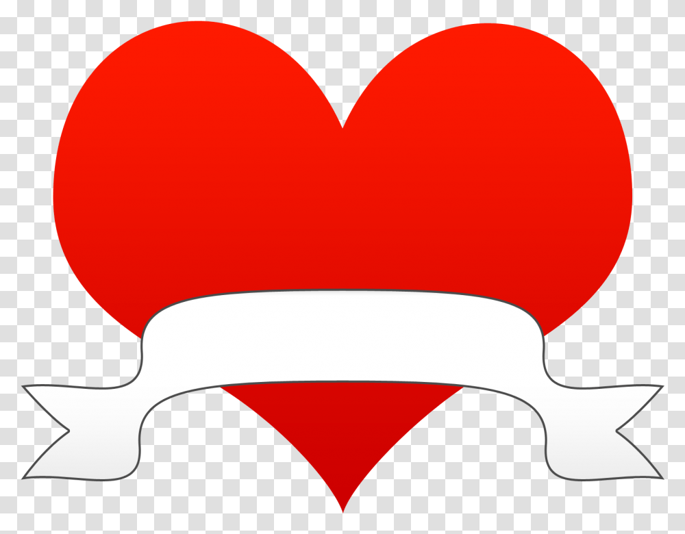 Heart Clipart Free Clip Art Of Hearts Clip Heart With Ribbon Clipart, Cushion, Pillow, Baseball Cap, Hat Transparent Png