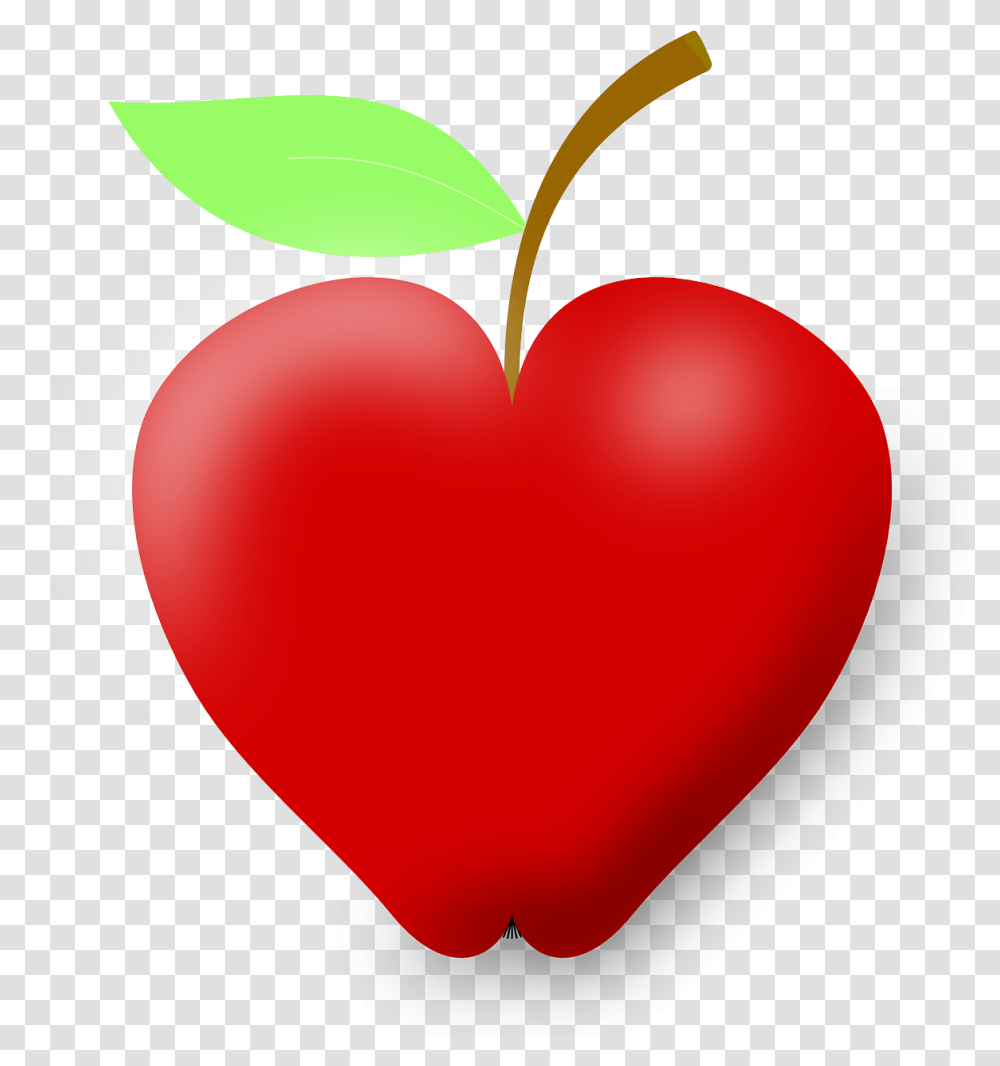 Heart Clipart Heart Shaped Apple Clipart, Plant, Balloon, Fruit, Food Transparent Png