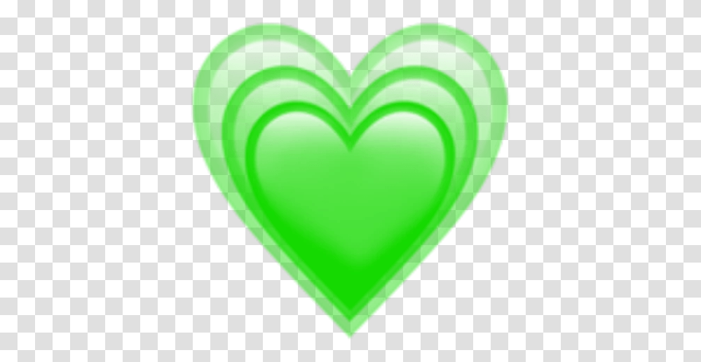 Heart Corazon Green Verde Emoji Stickerscorazones Iphone Heart Emoji, Balloon, Tennis Ball, Sport, Sports Transparent Png