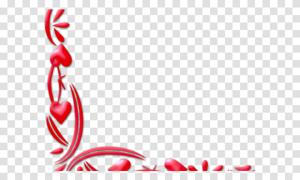 Heart Corner Border, Plant, Flower, Tree Transparent Png