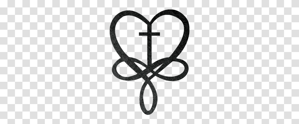 Heart Cross Infinity Tattoo, Emblem Transparent Png