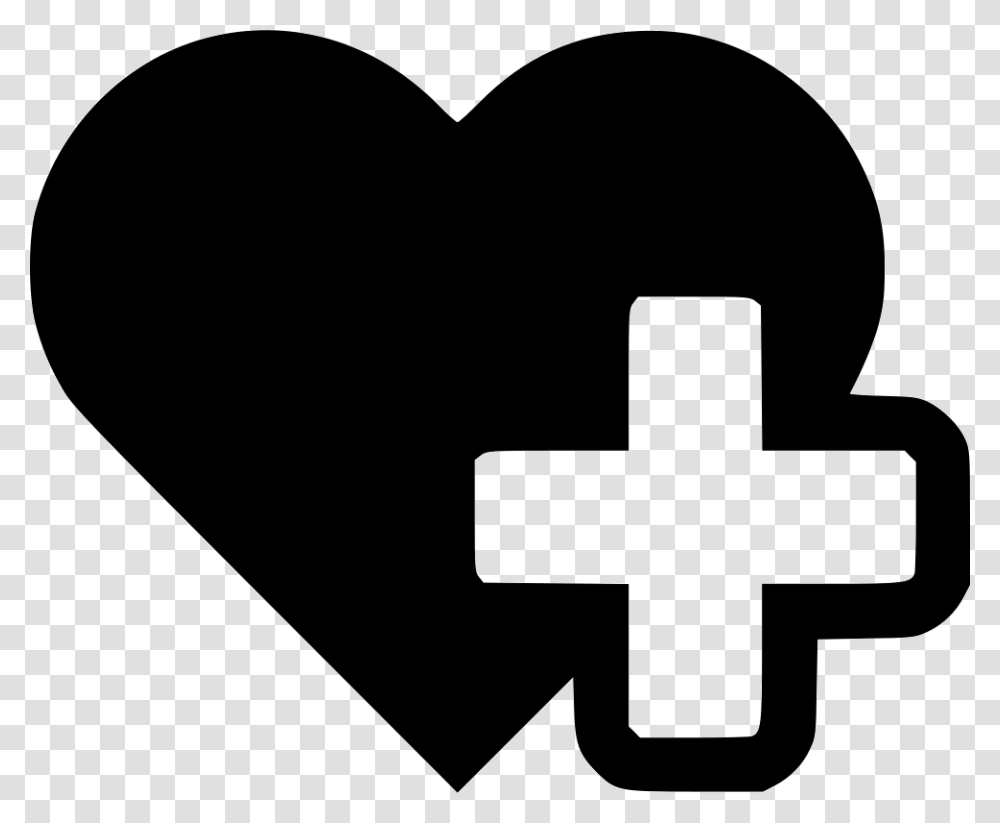 Heart Cross Medical Icon Free Download, Logo, Trademark, Stencil Transparent Png