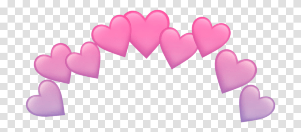 Heart Crown Head Pink Cute Tumblr Kawaii Purple Emoji Heart Around Head Emoji, Rubber Eraser Transparent Png