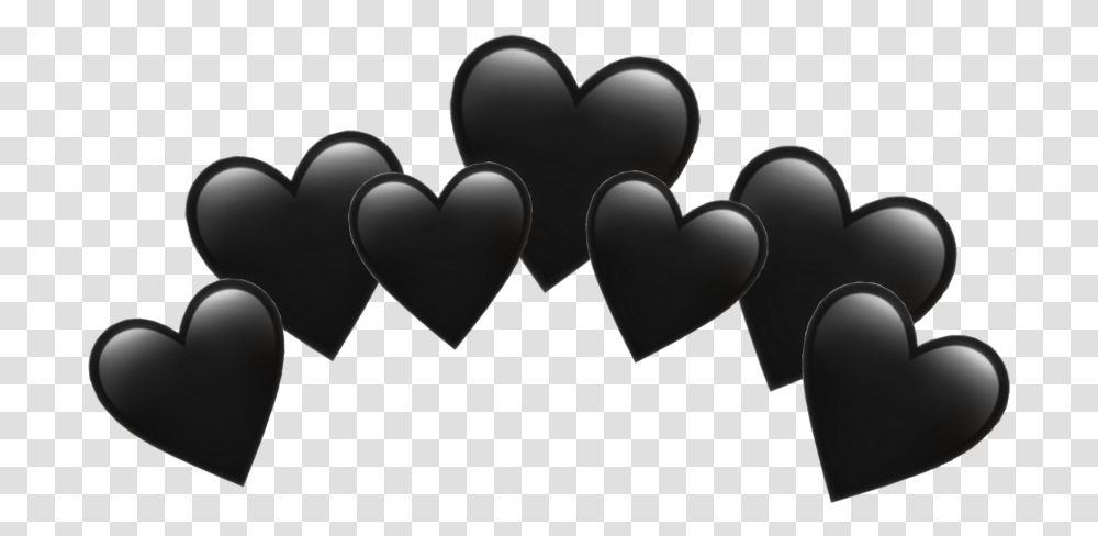 Heart Crown Heartcrown Black Blackheart Blackcrown Heart, Cushion, Mustache, Pillow, Interior Design Transparent Png