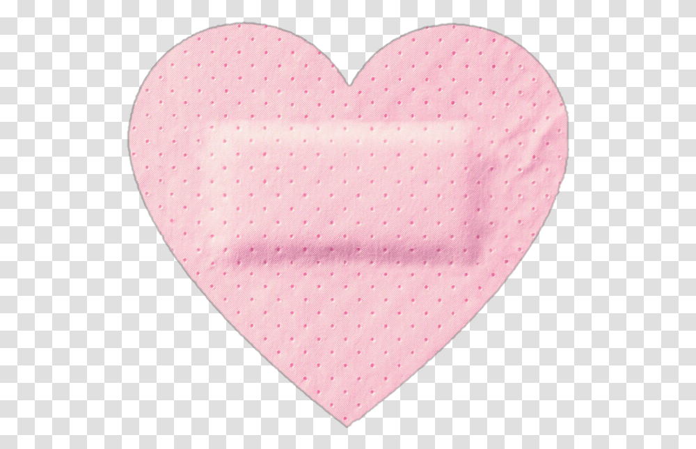 Heart Cute Sticker Pink Pastel Band Aid Kawaii Aestheti Heart, Rug, Cushion Transparent Png
