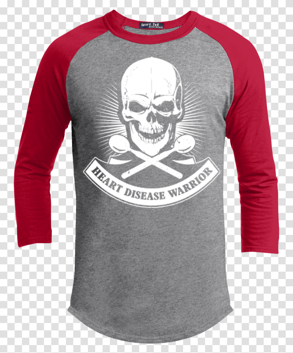Heart Disease Warrior Skull Baseball Shirt T Shirt, Sleeve, Long Sleeve, Sunglasses Transparent Png