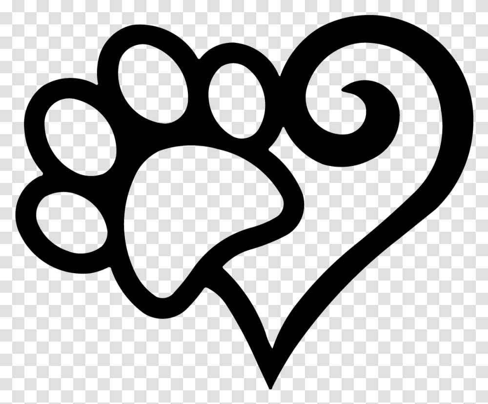 Heart Dog Paw Print Silhouette, Gray, World Of Warcraft Transparent Png