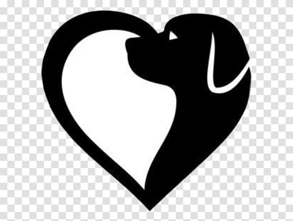 Heart Dog Silhouette Dog Heart Clip Art Download Dog Silhouette With Heart, Label, Text, Sticker, Stencil Transparent Png