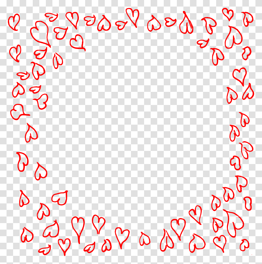 Heart Doodle Frame 1 1 Circle, Number, Alphabet Transparent Png