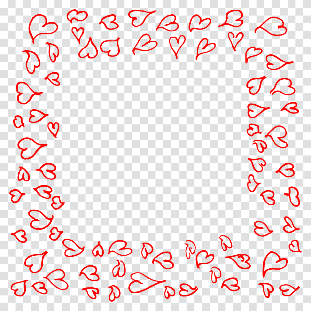 Heart Doodle Frame 2, Alphabet, Light, Handwriting Transparent Png