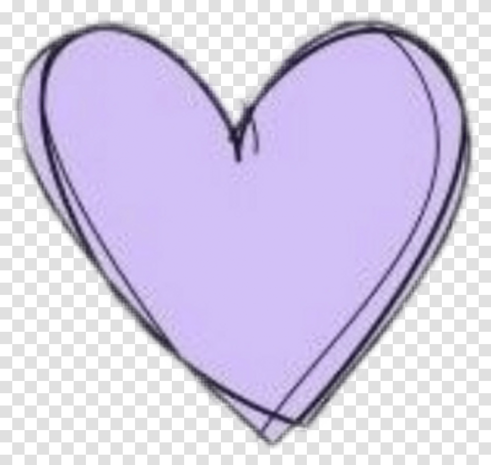 Heart Doodle Purple Pastel Cute Kawaii Aesthetic Clipart Pastel Purple Heart Transparent Png