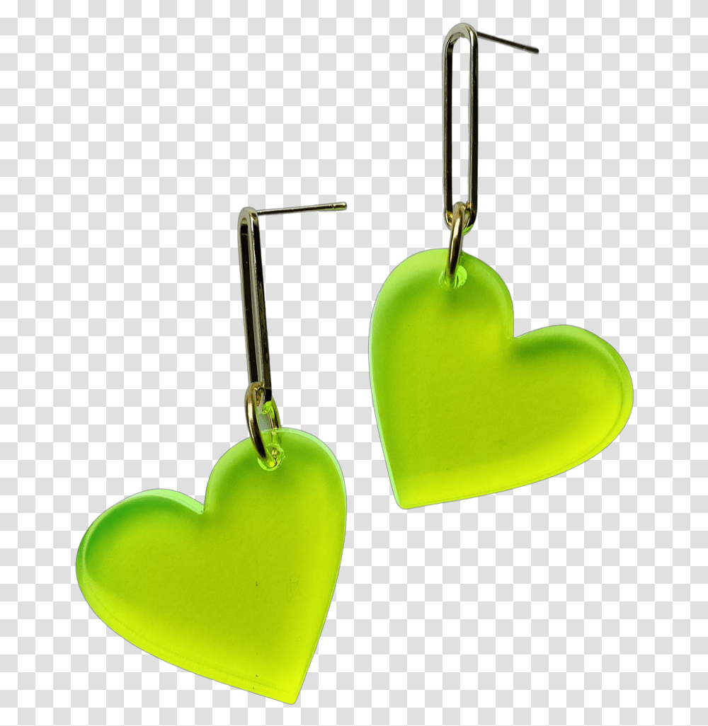 Heart Drop Earrings Neon Green Solid, Accessories, Accessory, Jewelry, Pendant Transparent Png