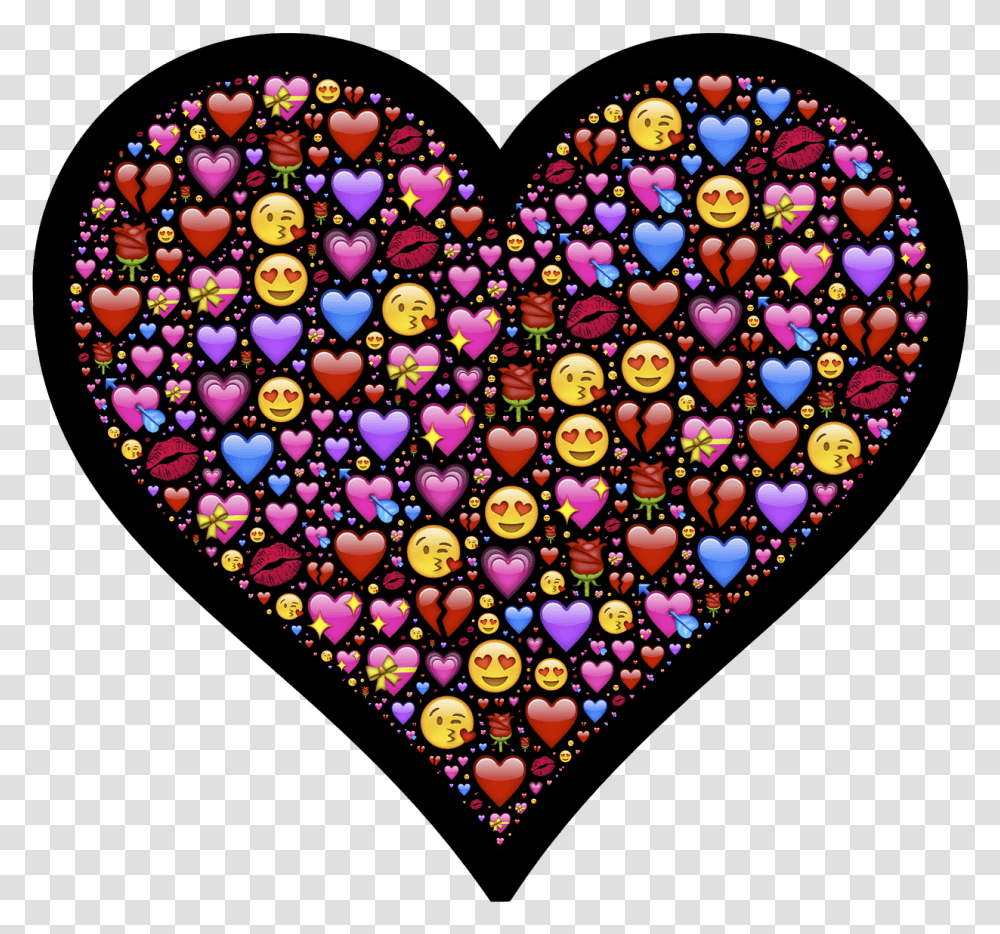 Heart Emoji Affection Free Image On Pixabay Bir Sr Kalp Emojisi, Rug, Balloon, Stained Glass Transparent Png