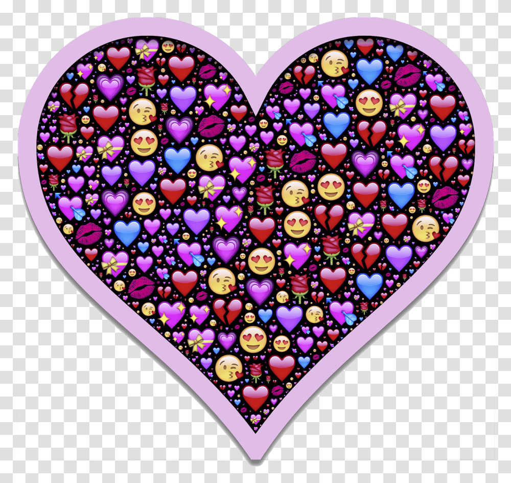 Heart Emoji Affection Love Attraction Emotion Heart Emoji, Rug, Purple Transparent Png