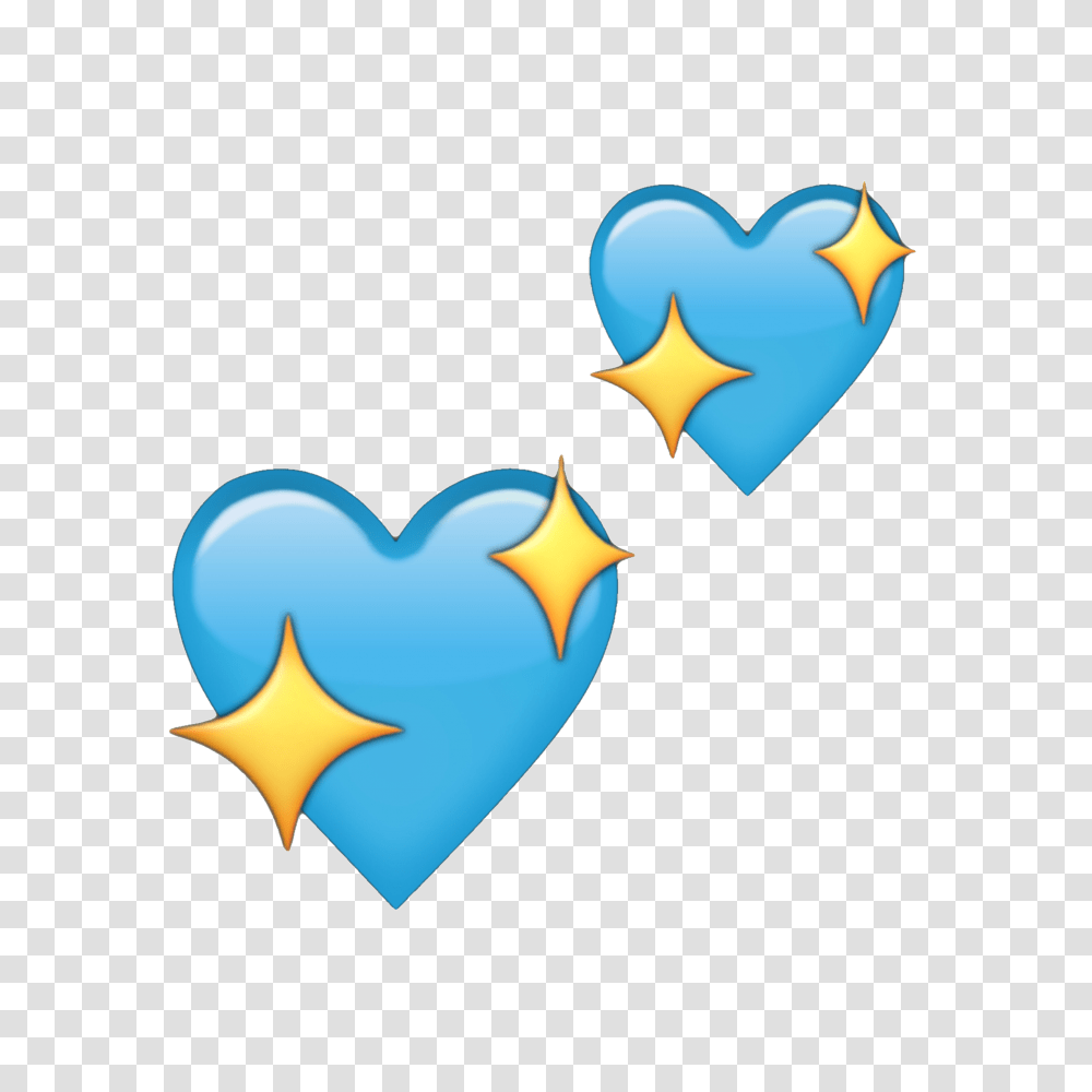 Heart Emoji Blue Sparkle Blueheart Heartemoji Sparkling, Label, Pac Man Transparent Png
