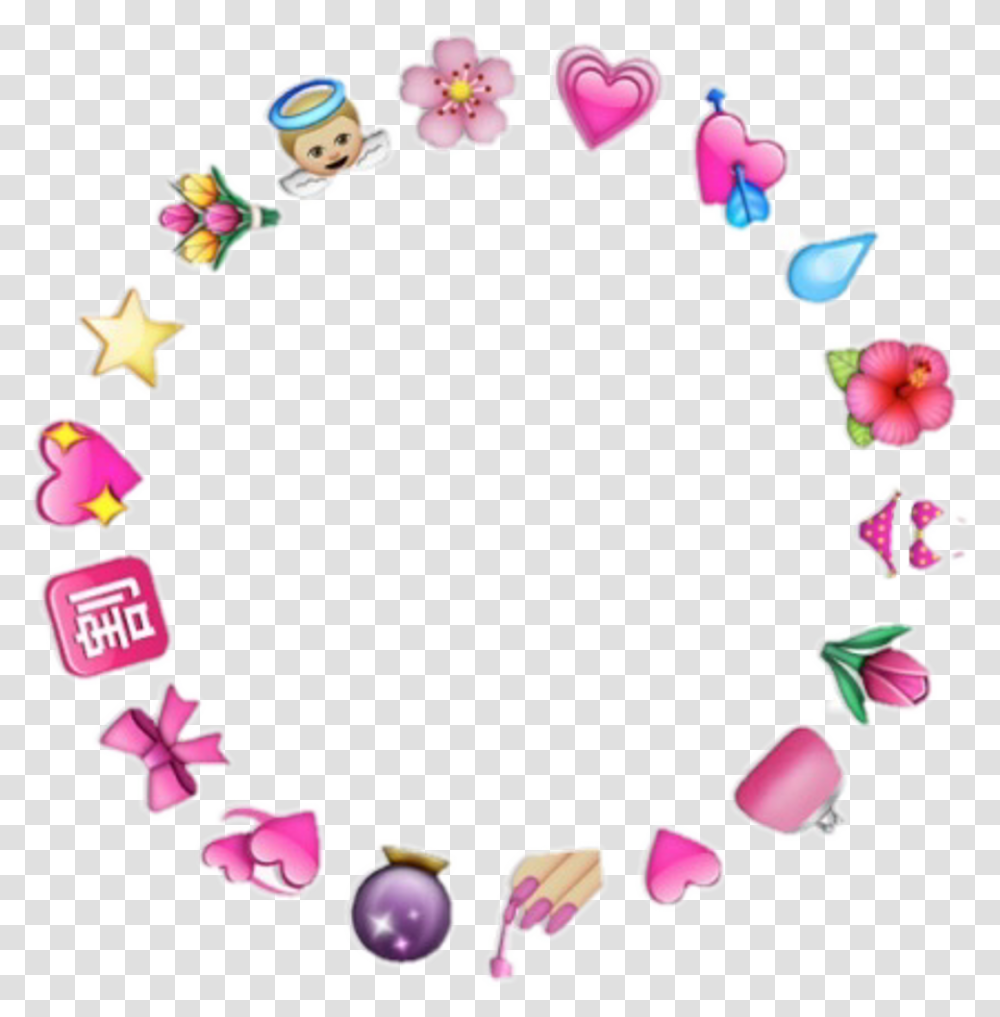 Heart Emoji Circle, Flower, Plant, Blossom, Birthday Cake Transparent Png
