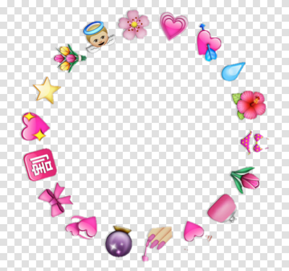 Heart Emoji Circle, Flower, Plant, Blossom, Petal Transparent Png