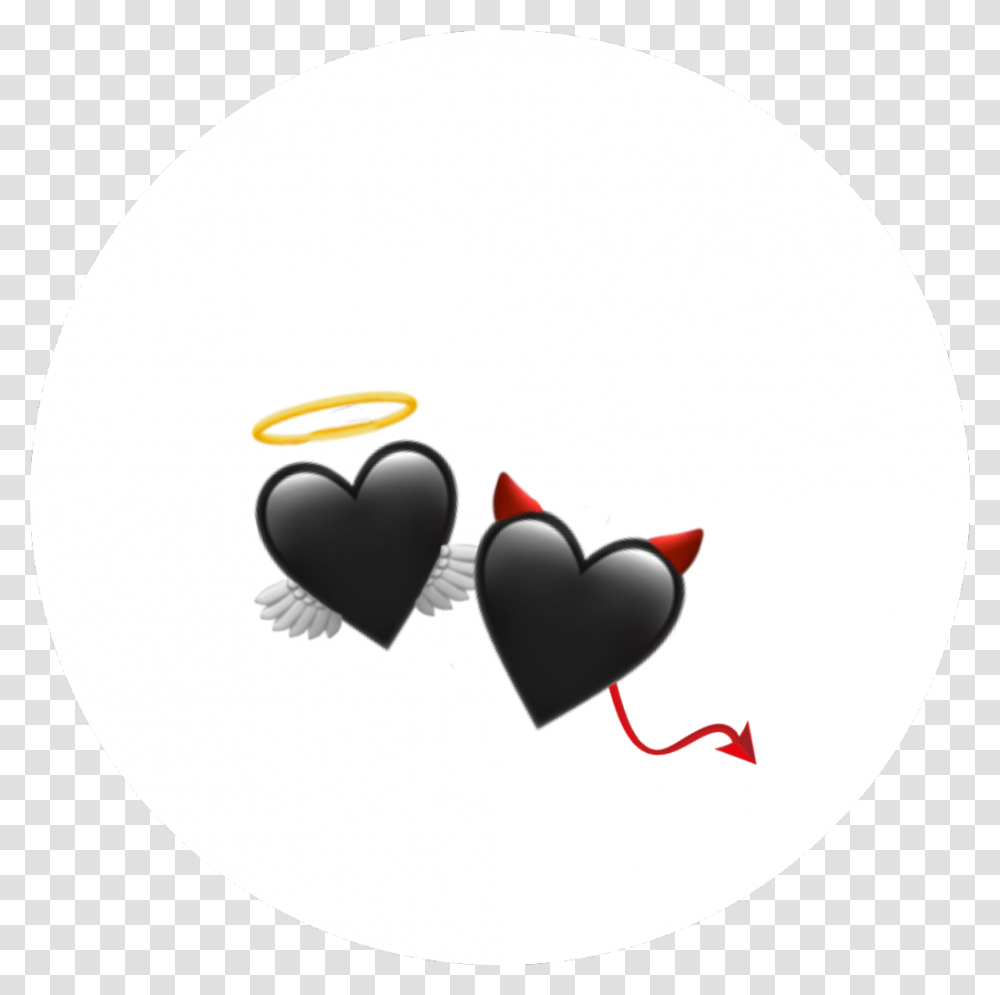 Heart Emoji Devil Angel Devil And Angel Emoji, Balloon, Label Transparent Png