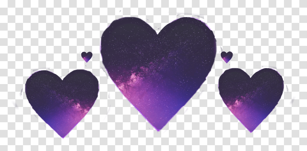 Heart Emoji Hartemoji Galaxy Crown Galaxycrown Heart, Cushion, Pillow, Purple, Interior Design Transparent Png