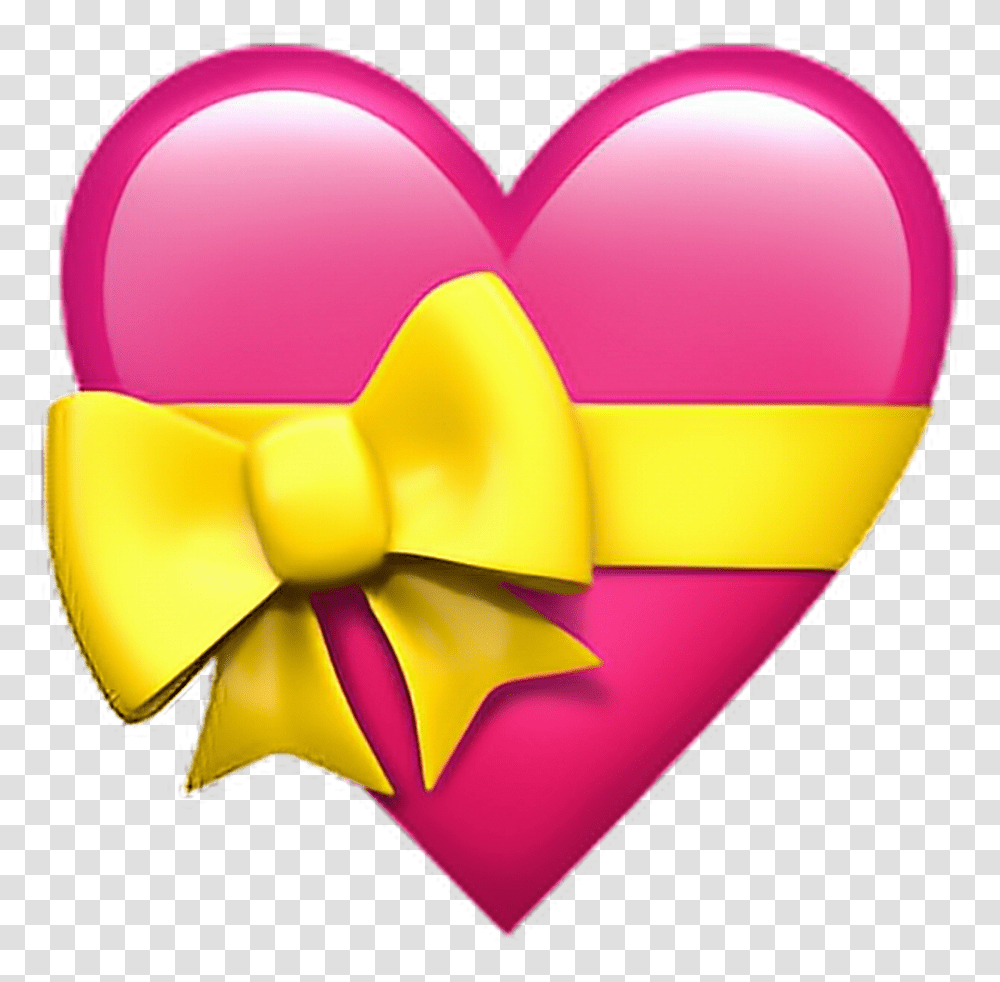 Heart Emoji Ios Emojipedia Iphone Hd Image Free Heart With Ribbon Emoji, Balloon, Tie, Accessories, Accessory Transparent Png