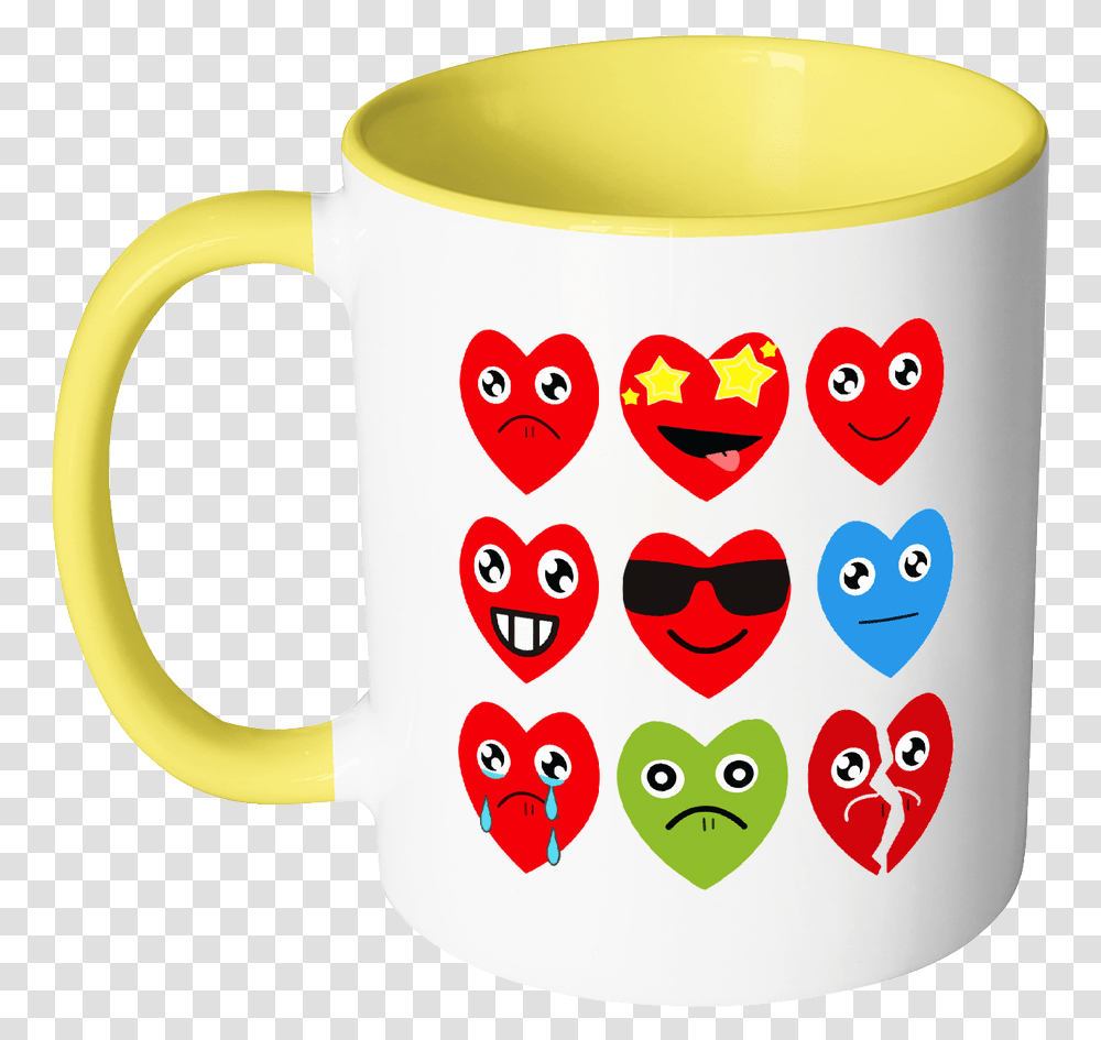 Heart Emojis Gift For Valentine's Day Mugs Accent Mug Mug For Vet Student, Coffee Cup, Sunglasses, Accessories, Accessory Transparent Png
