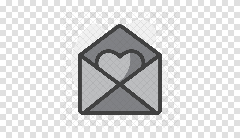 Heart Envelope Icon Sign, Mail, Cushion Transparent Png