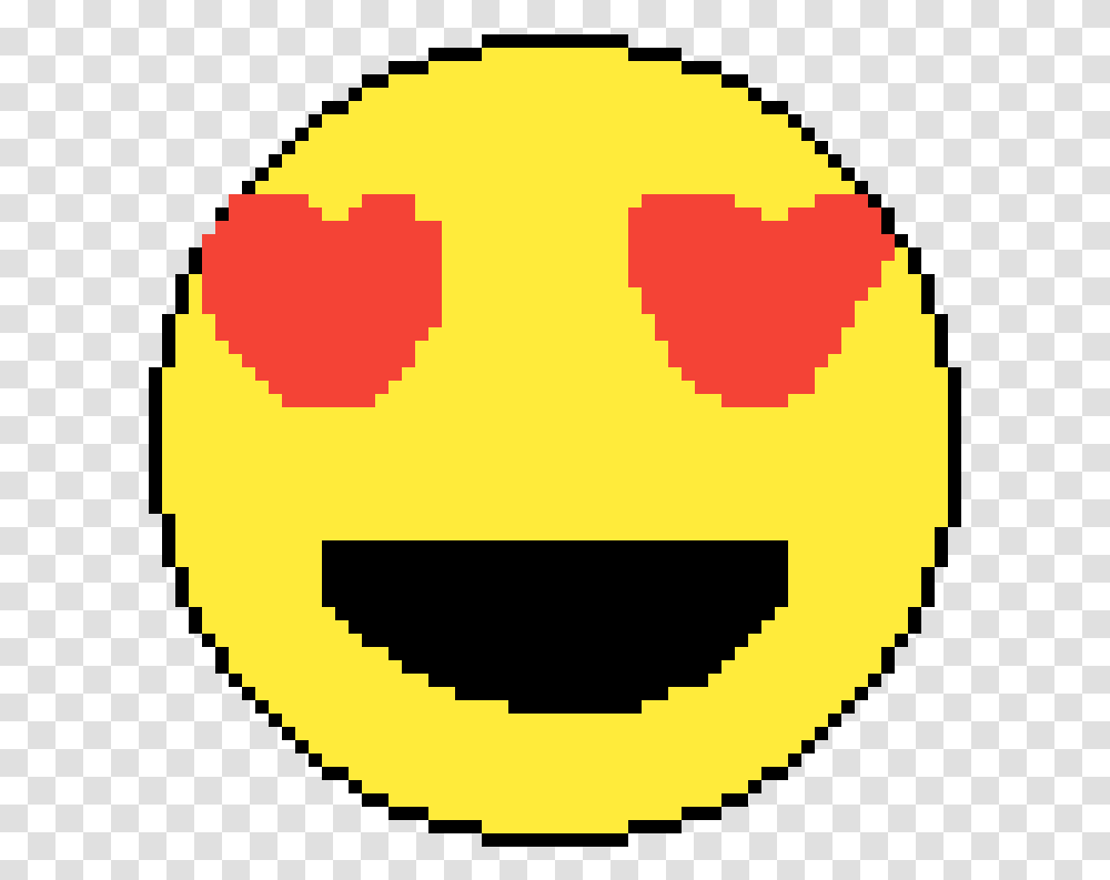 Heart Eye Emoji Spreadsheet Pixel Art Emoji, Pac Man Transparent Png