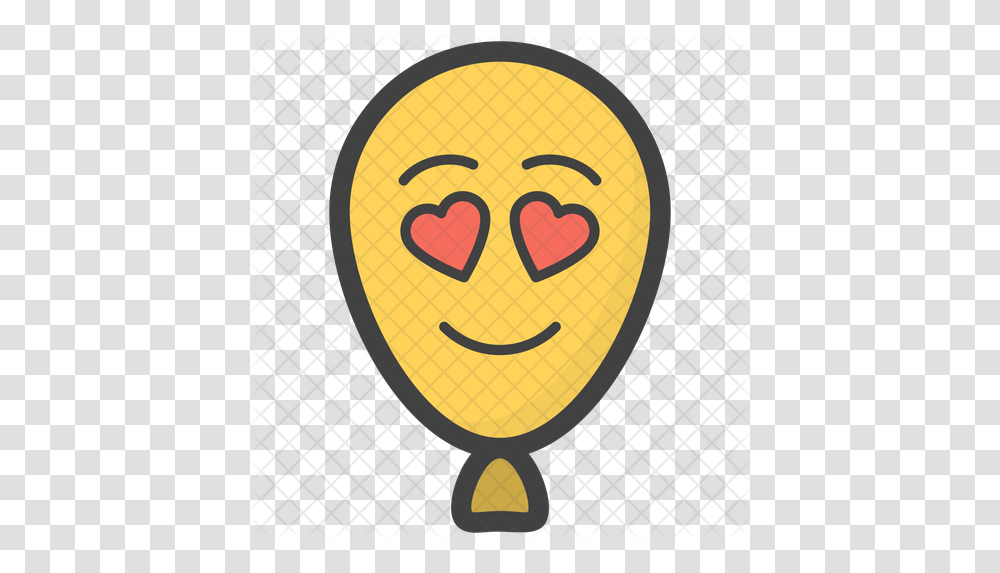 Heart Eyes Balloon Emoji Icon Smiley, Pac Man, Road Sign, Symbol Transparent Png