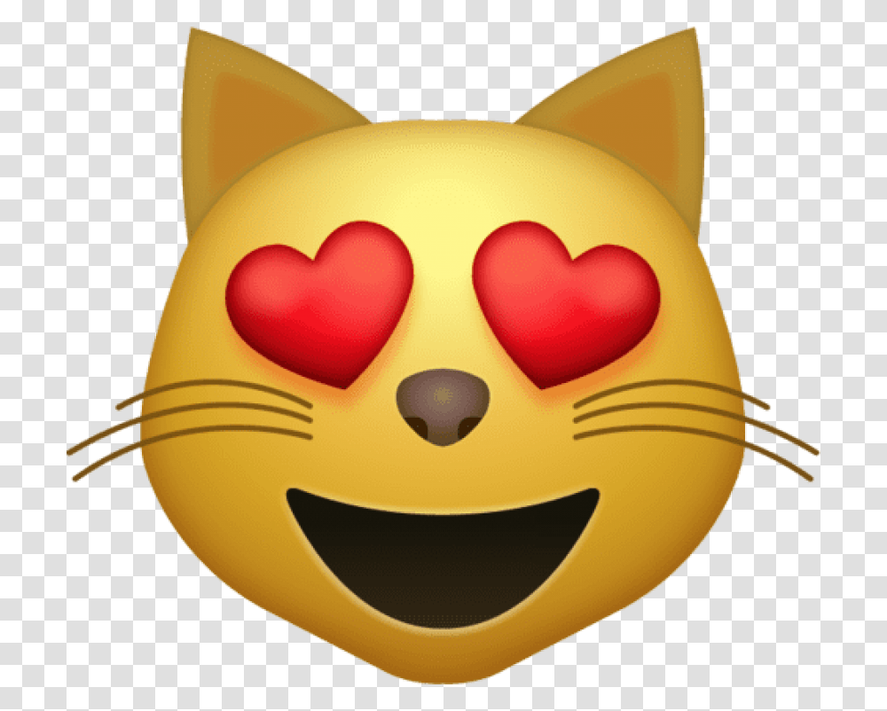 Heart Eyes Cat Emoji, Pac Man, Plant, Toy Transparent Png