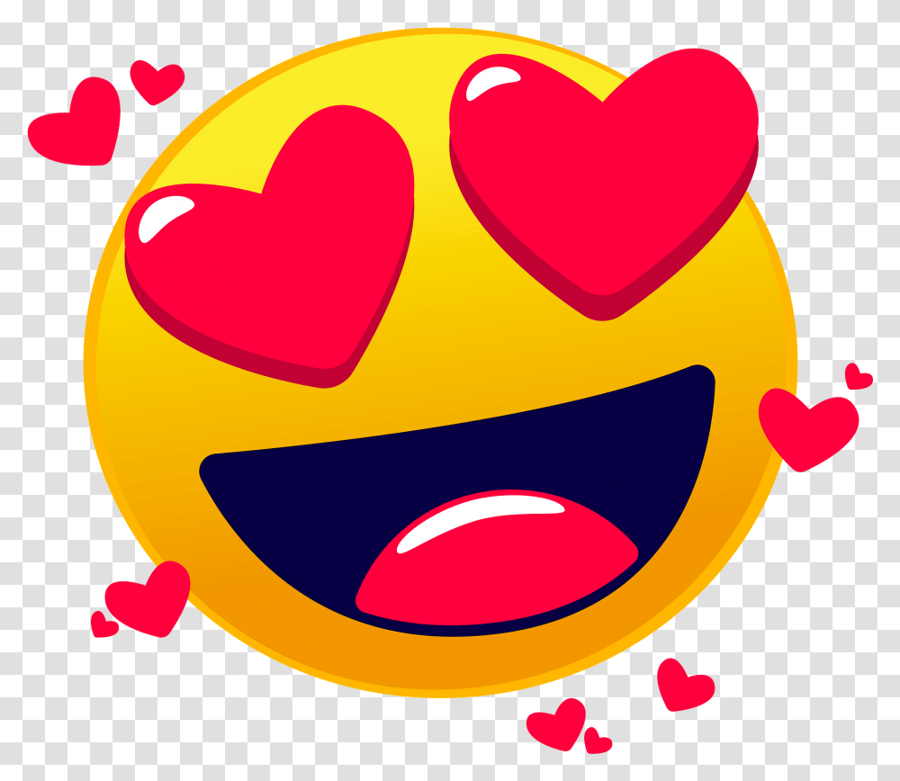 Heart Eyes Emoji Clipart Free Download Love Emoji, Pac Man, Angry Birds Transparent Png