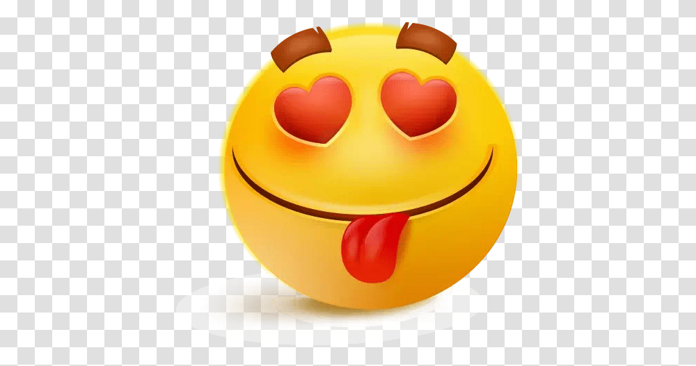 Heart Eyes Emoji Clipart Mart Whatsapp Heart Smile Emoji, Bowl, Fruit, Plant, Food Transparent Png