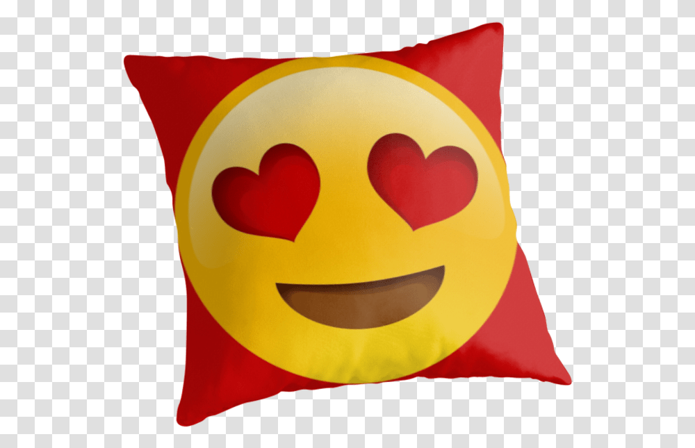 Heart Eyes Emoji Heart Eyes Emoji By Mikslayla Cushion, Pillow Transparent Png