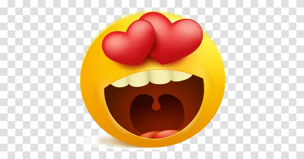 Heart Eyes Emoji Heart For Whatsapp, Pac Man, Pumpkin Transparent Png