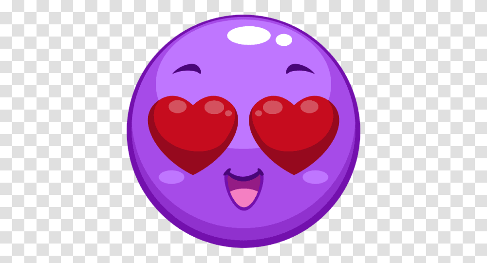 Heart Eyes Emoji Purple Emoji, Balloon Transparent Png