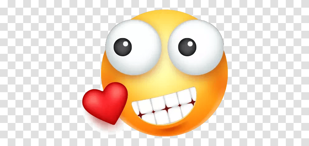 Heart Eyes Emoji Smiley, Pac Man, Teeth, Mouth, Lip Transparent Png