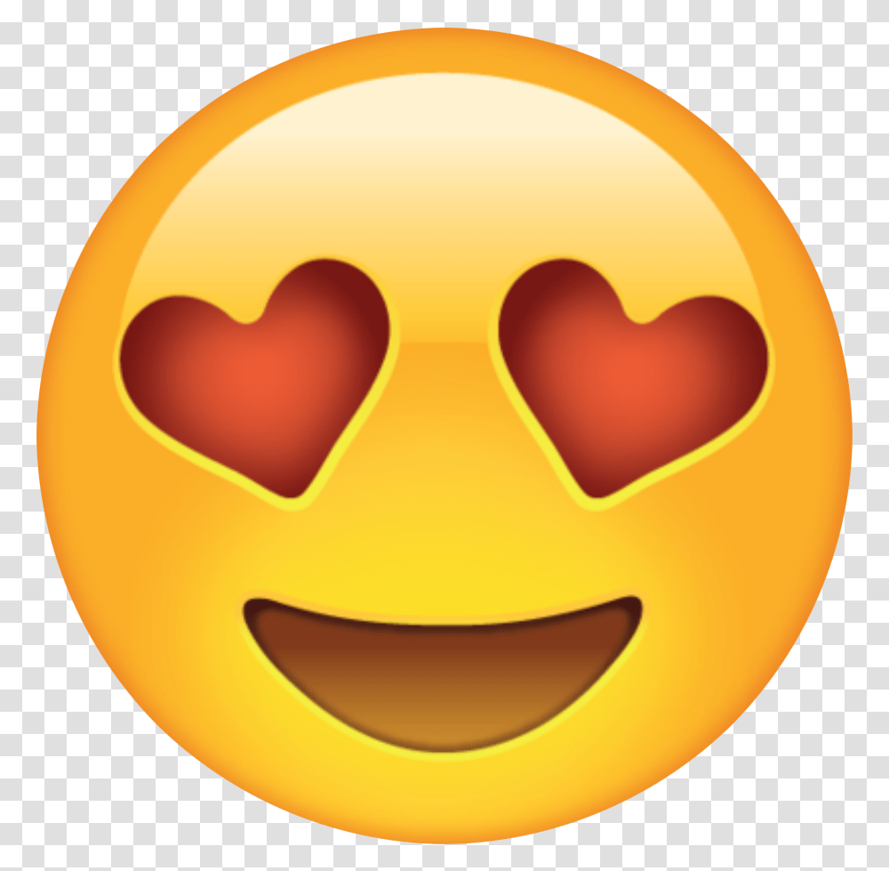 Heart Eyes Emoji Sticker Love Emoticon, Label, Text, Pac Man, Plant Transparent Png