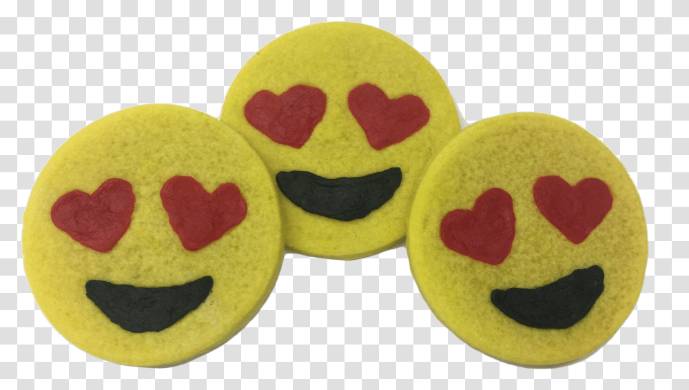 Heart Eyes Emoji Sugar Cookies, Rubber Eraser, Applique, Food Transparent Png