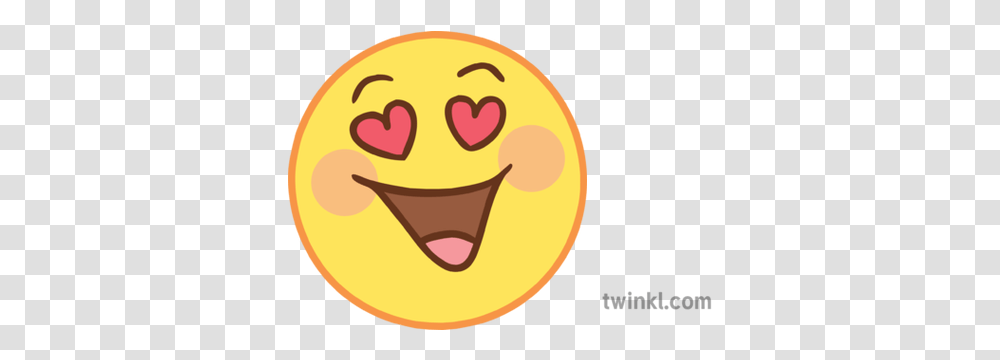 Heart Eyes Face Emoji Editable Classroom Job Cards Bounce Ball On Tennis Racket, Cream, Dessert, Food, Creme Transparent Png