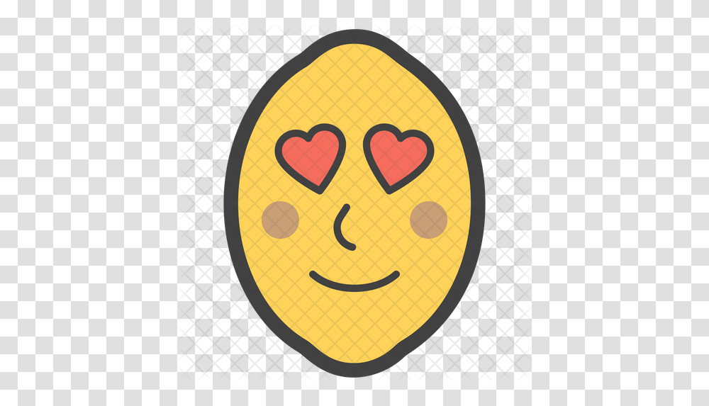 Heart Eyes Lemon Emoji Icon Smiley, Symbol, Pac Man, Food, Peeps Transparent Png