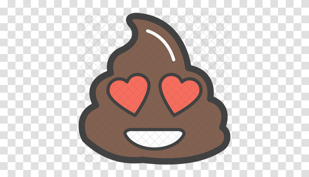 Heart Eyes Poop Icon Of Colored Outline Icon, Guitar, Sweets, Food, Dessert Transparent Png